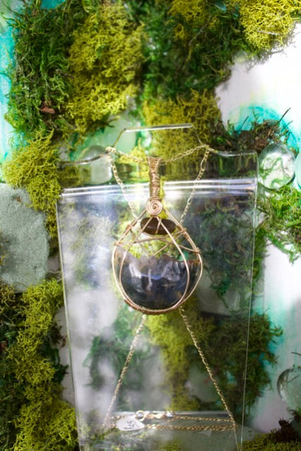 golden moon goddess pendant