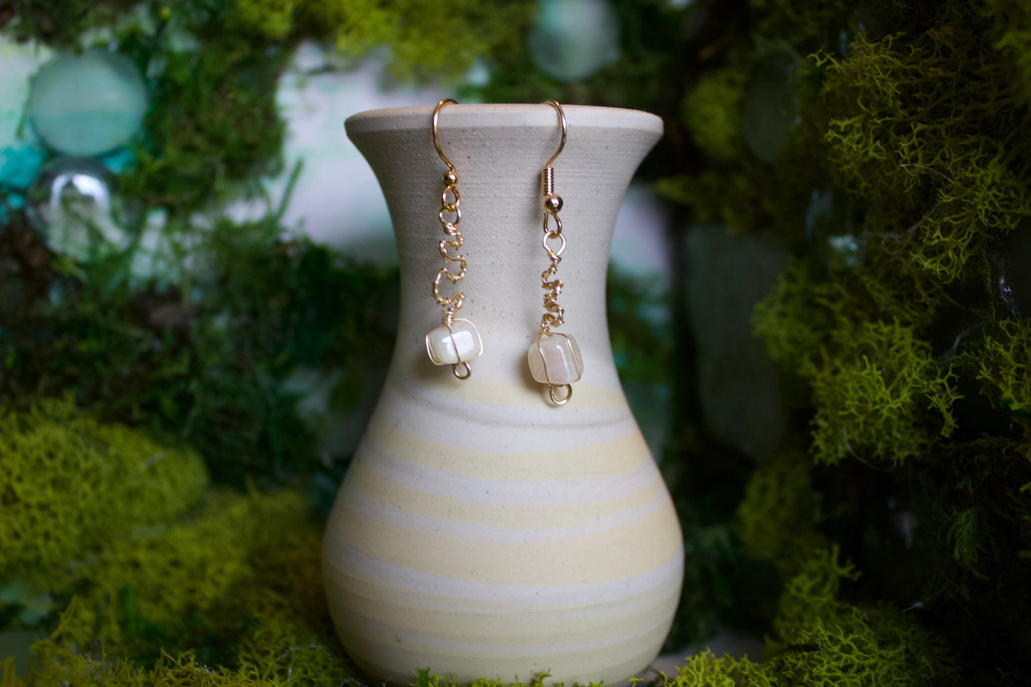 gold zigzag dangles