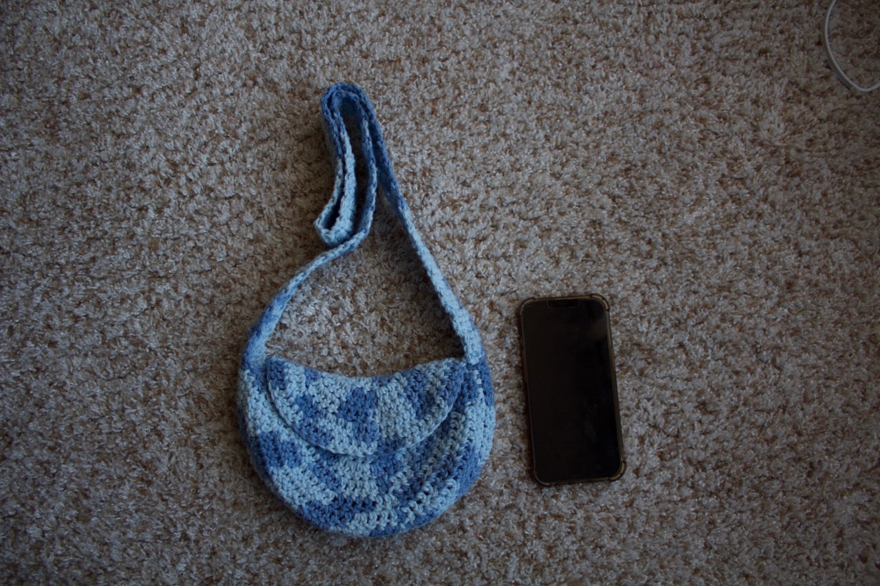 multi-blue crossbody bag