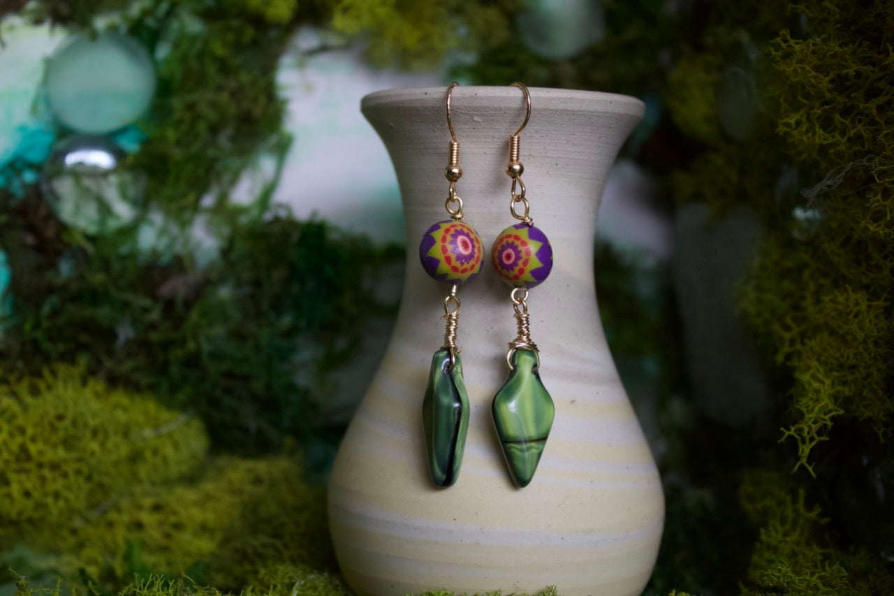 Golden Daphne dangles