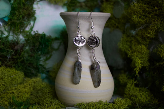 sun and moon dangles
