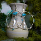 pearly turquoise hoops