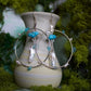 pearly turquoise hoops