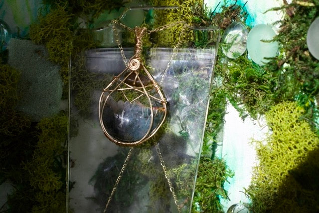 golden moon goddess pendant