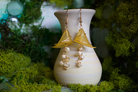 Citrine Calla Lilly dangles