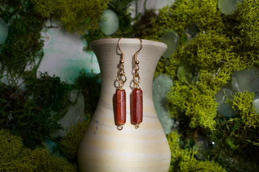 gold sunstone dangles